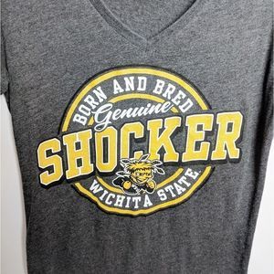 Wichita State Shocker V-neck Tee Glitter!